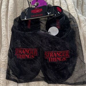Primark Stranger Things Black and Red Slippers